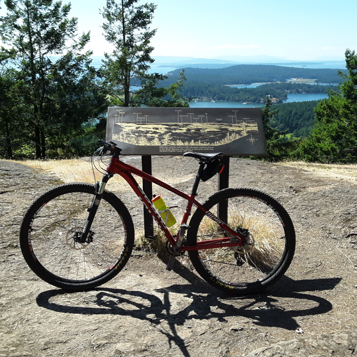 Bob's bike at a scenic overlook