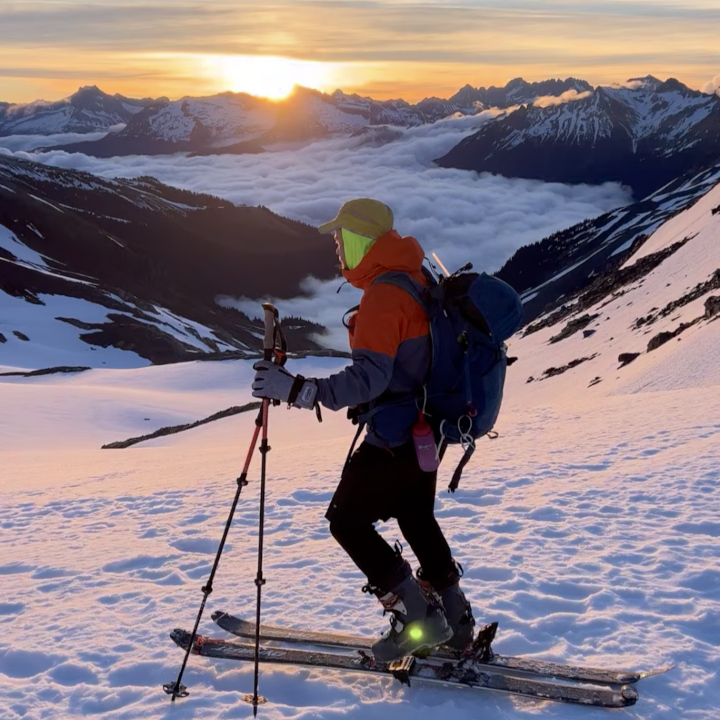 Saul ski touring Glacier Peak